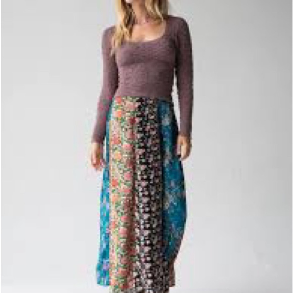 Natural Life Valentina Maxi Skirt, Floral Multicolor Patchwork